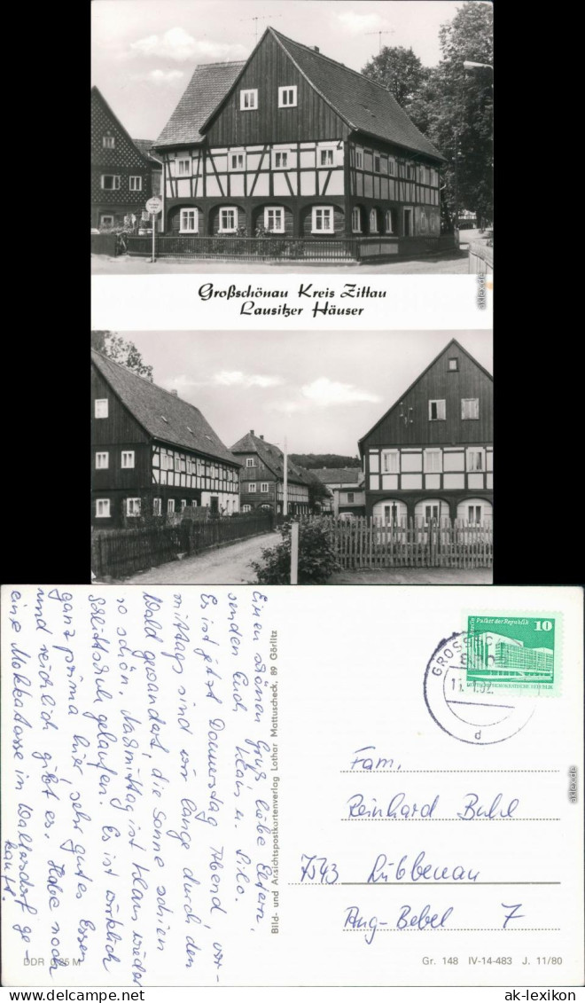Ansichtskarte Großschönau (Sachsen) Lausitzer Häuser 1982 - Grossschoenau (Sachsen)