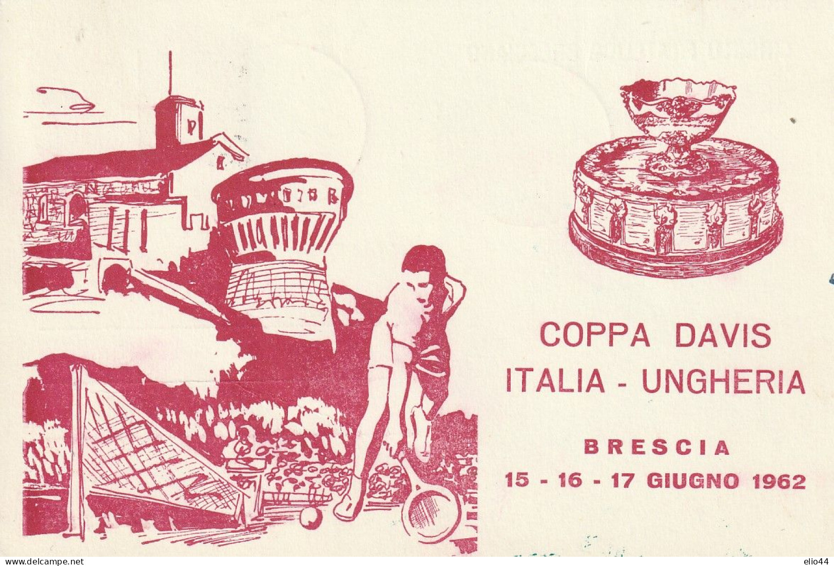 Tematica Tennis - Brescia 1962 - Coppa Davis  Italia - Ungheria - - Tennis