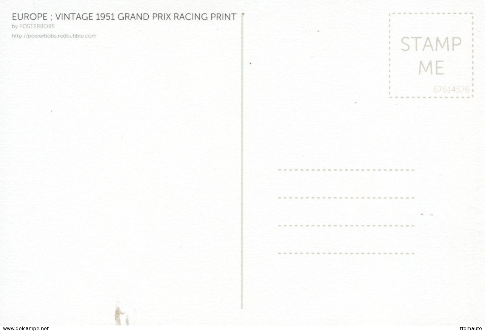 Grand Prix D'Europe 1951 - Circuit De Reims - Publicité D'epoque   - CPM - Grand Prix / F1