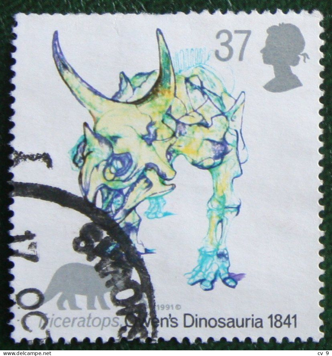 Owen's Dinosauria Dinosaurs Dinosaures Mi 1354 1991 Used Gebruikt Oblitere ENGLAND GRANDE-BRETAGNE GB GREAT BRITAIN - Usados