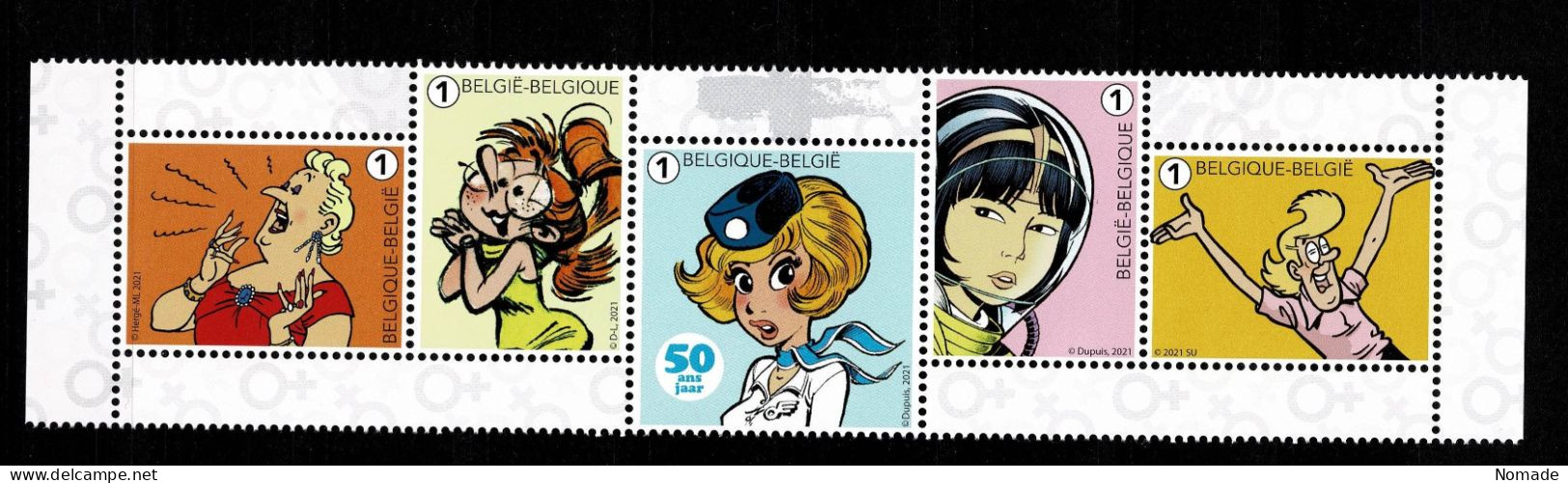 Belgique COB 4986/4990 Dames BD 2021 VF 7,3 € - Unused Stamps
