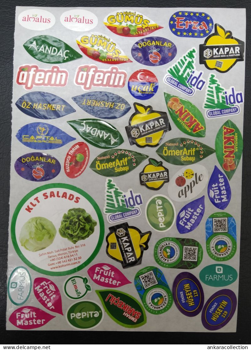 AC - FRUIT LABELS Fruit Label - STICKERS LOT #219 - Fruits & Vegetables