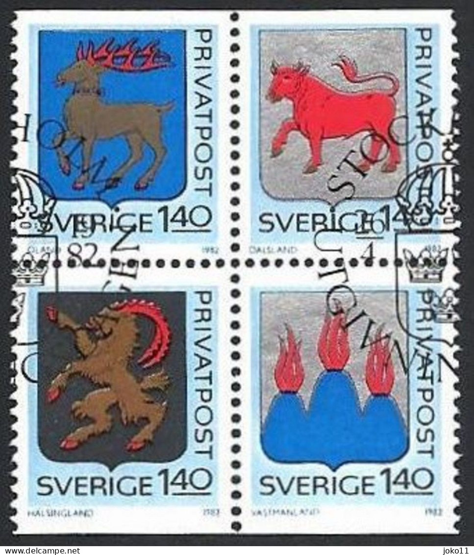 Schweden, 1982, Michel-Nr. 1189-1192, Gestempelt - Gebraucht