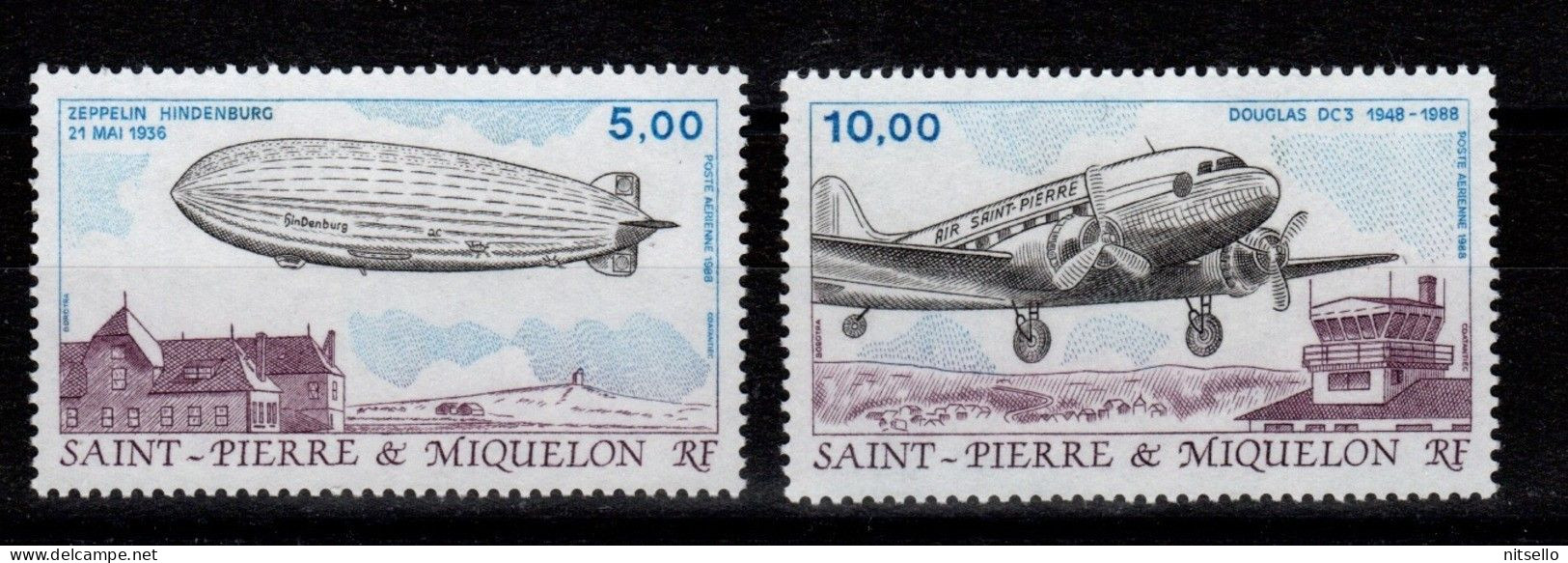 LOTE 1994 // (C140) SAINT PIERRE ET MIQUELON // YVERT Nº: PA 66/67 **MNH  ¡¡¡ LIQUIDATION - JE LIQUIDE - ANGEBOT !!! - Ongebruikt