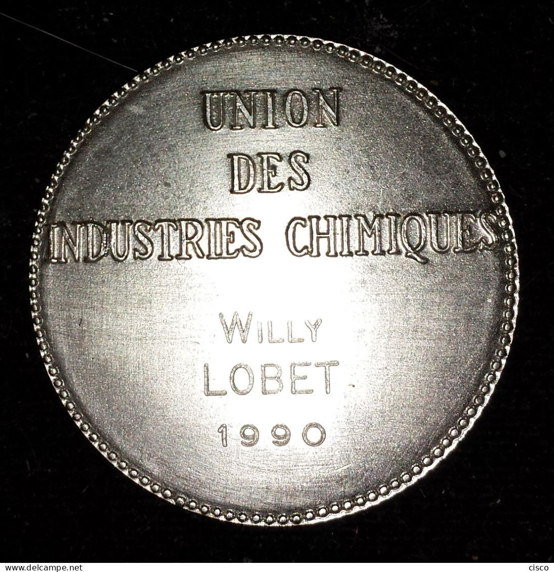 BELGIQUE Médaille D'honneur De L'Union Des Industries Chimiques Bronze Argenté - Professionals / Firms