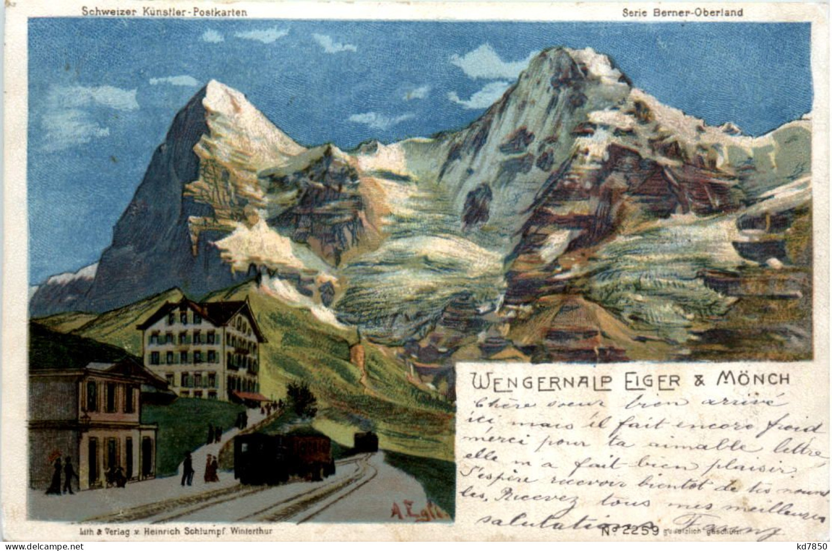 Wengeralp - Eiger Mönch - Litho Egli - Wengen