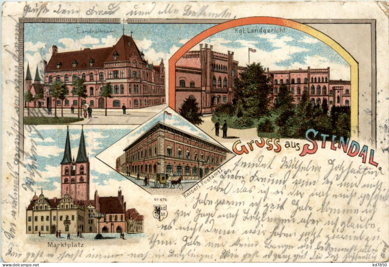 Gruss Aus Stendal - Litho - Stendal