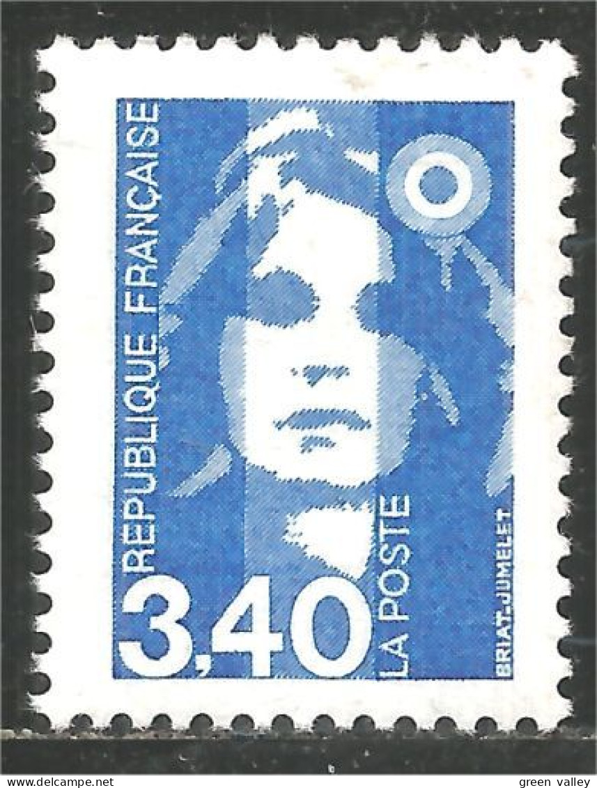 357 France Yv 2716 Marianne Bicentenaire 3f 40 Bleu Blue MNH ** Neuf SC (2716-2b) - 1989-1996 Marianne (Zweihunderjahrfeier)