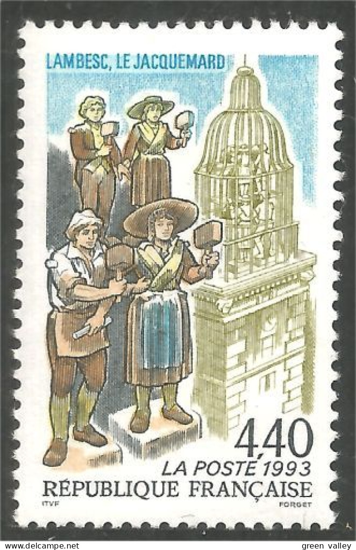 358 France Yv 2827 Tour Jacquemard Lambresc Horloge Automates Clock Tower MNH ** Neuf SC (2827-1b) - Horloges