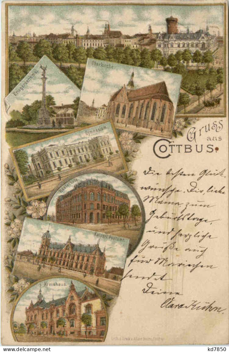 Gruss Aus Cottbus - Litho - Cottbus