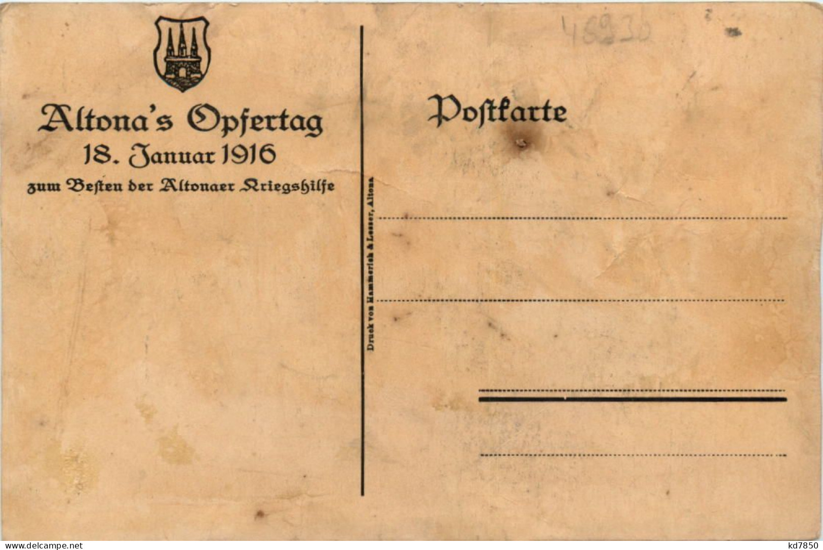 Altona - Opfertag 1918 - Altona