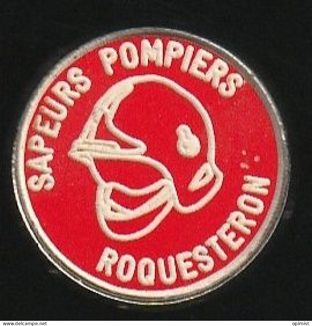 77661-Pin's .Roquesteron.Sapeurs Pompiers.numéroté 32. - Firemen