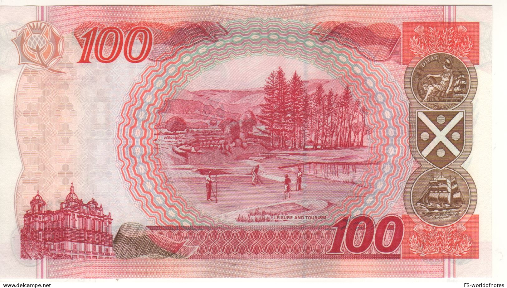 SCOTLAND Scarce100 Pounds    Bank Of Scotland  P123e  Dated  1st January 2006  ( Sir Walter Scott + Golf On Back) - 100 Pond