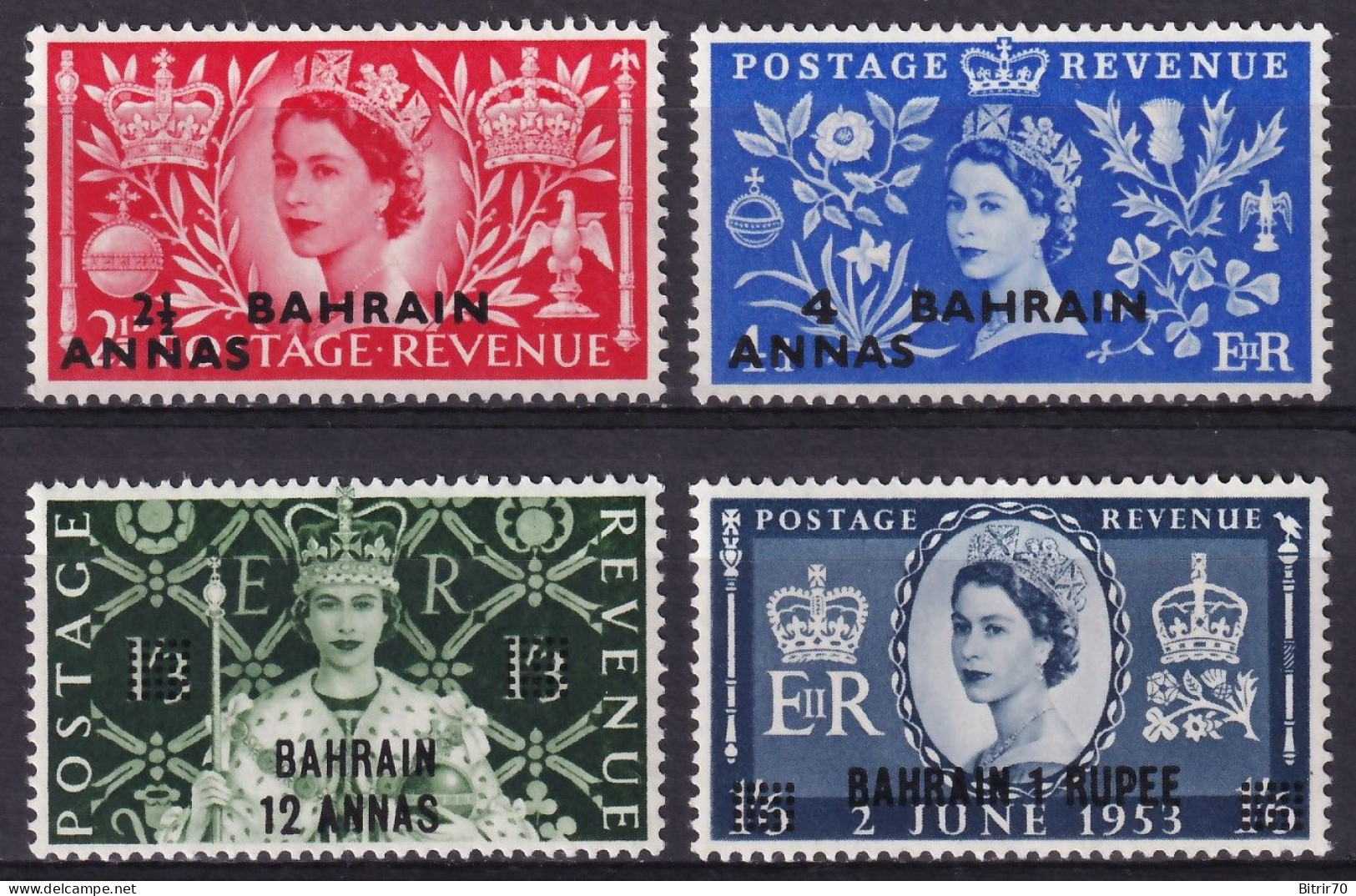 Bahrain. 1953  Y&T. 84 / 87, MNH. - Bahreïn (...-1965)