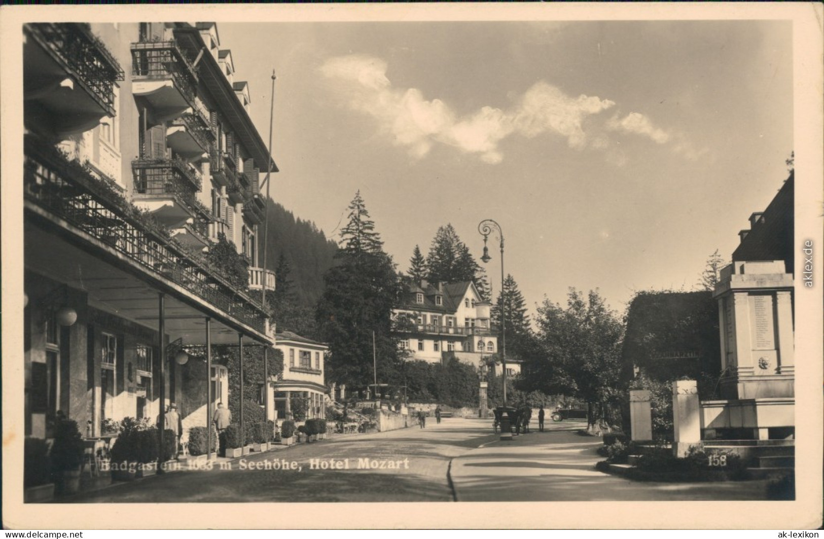 Ansichtskarte Bad Gastein Straße - Hotel Mozart 1950  - Bad Gastein