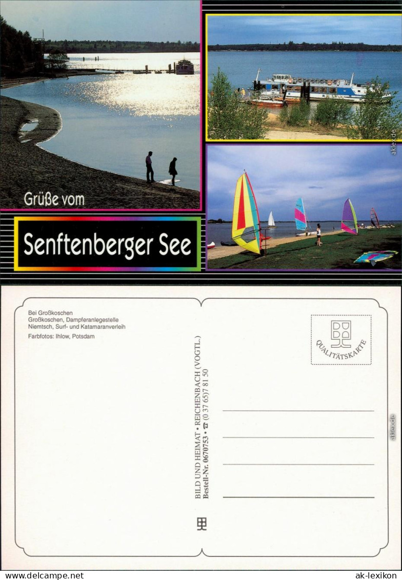 Senftenberg (Niederlausitz) Dampferanlegestelle, Surf-  Katamaranverleih 1995 - Senftenberg