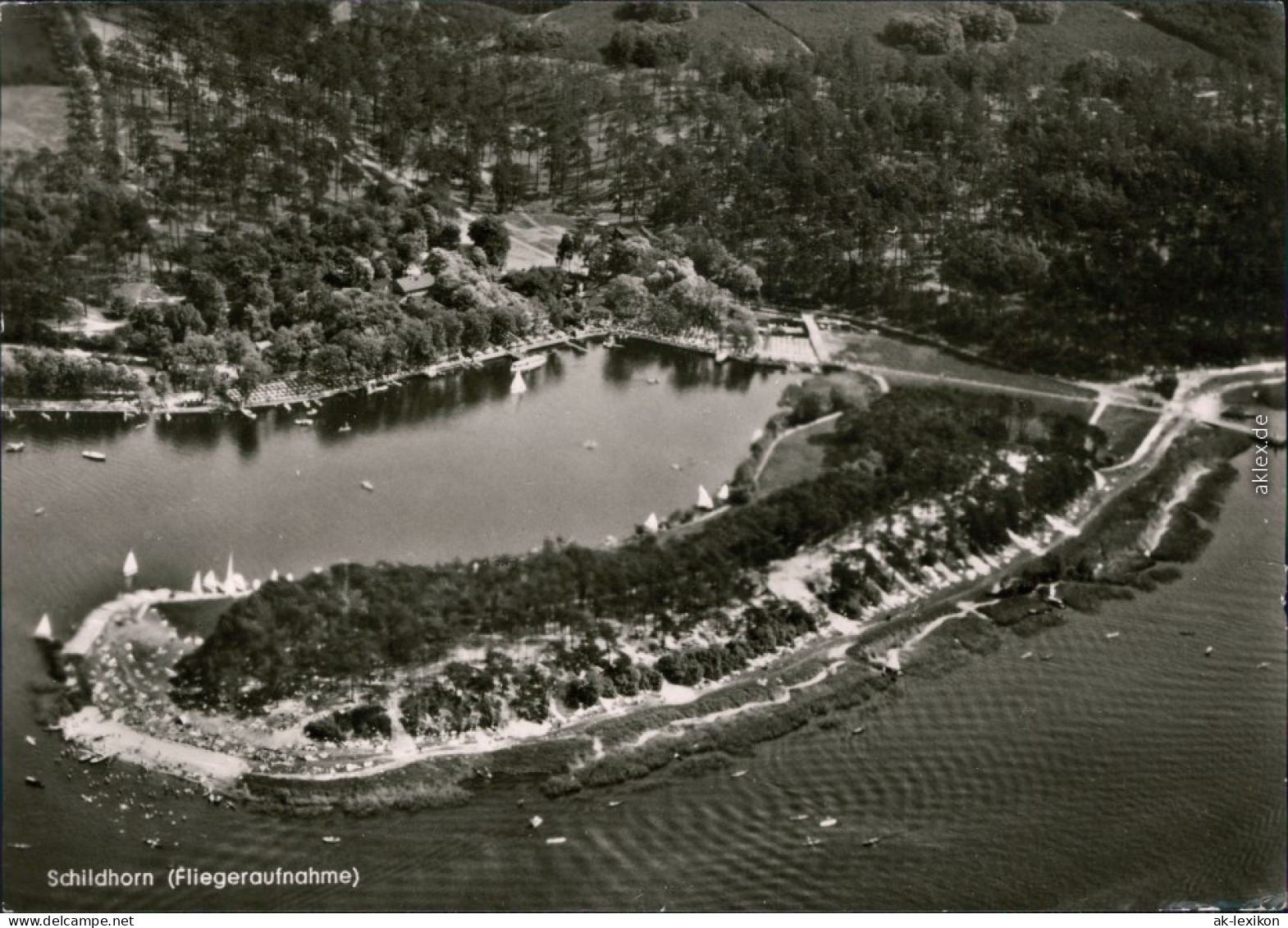 Ansichtskarte Grunewald-Berlin Luftbild: Schildhorn-Restaurant 1964 - Grunewald