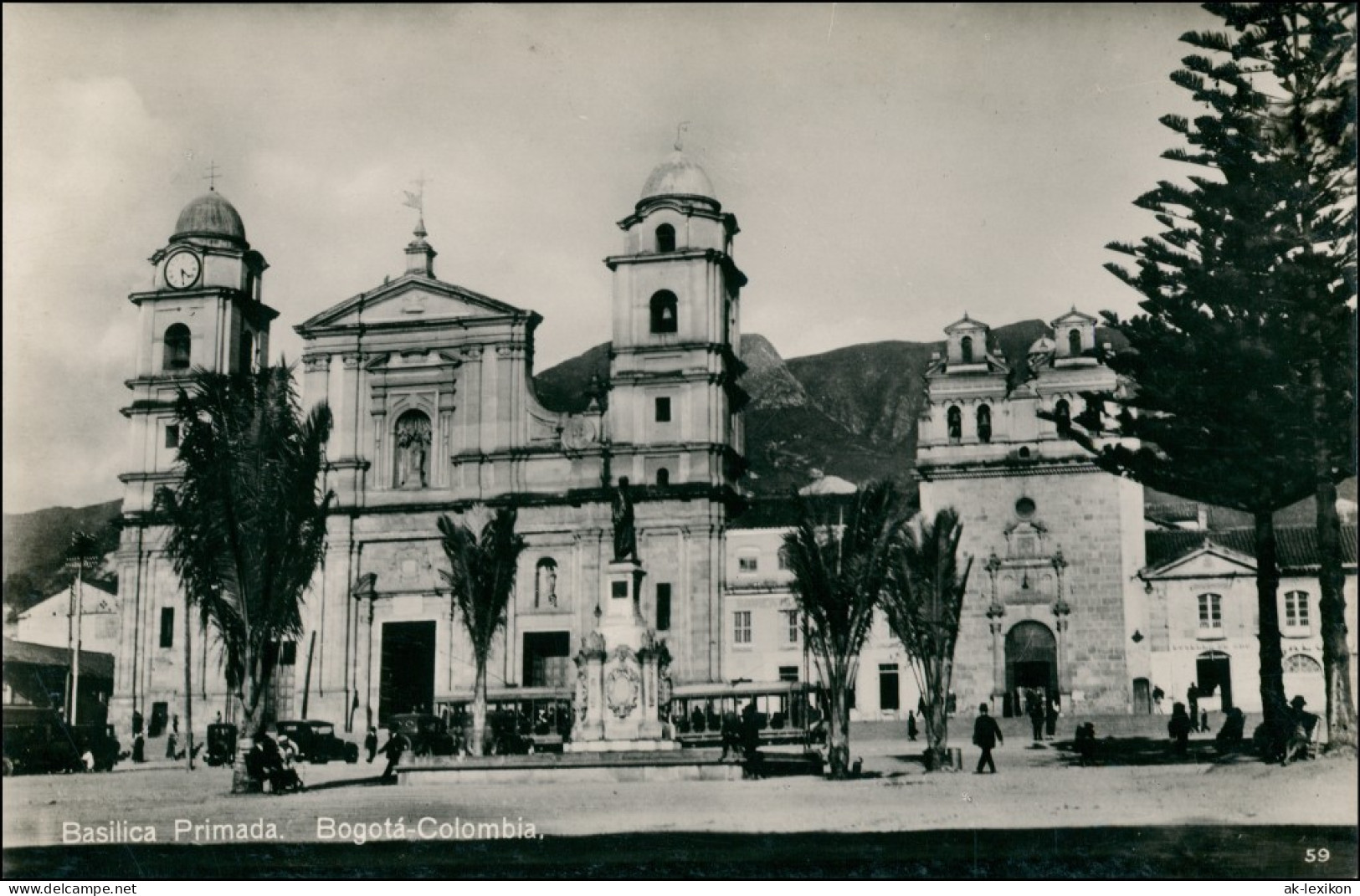 Postcard Santa Fe De Bogotá (D.C.) Basilica Primada - Straße 1928 - Colombia