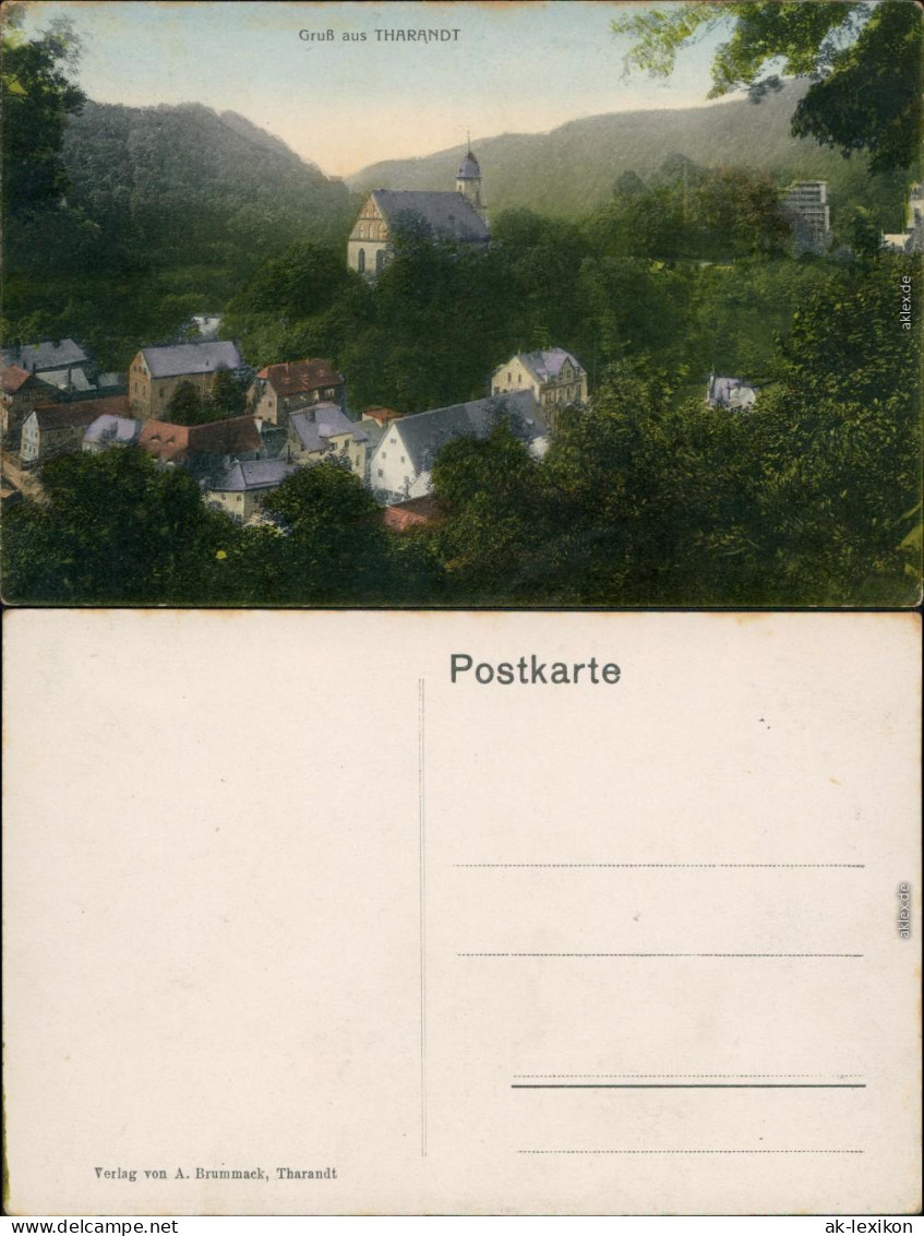 Ansichtskarte Tharandt Blick über Die Stadt Coloriert 1909 - Tharandt