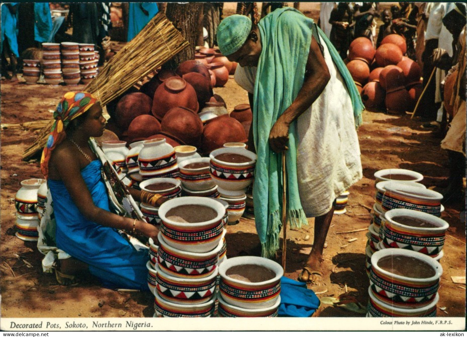 Sokoto Pot Sellers Market Scene Einheimische Marktverkäufer 1976 - Nigeria