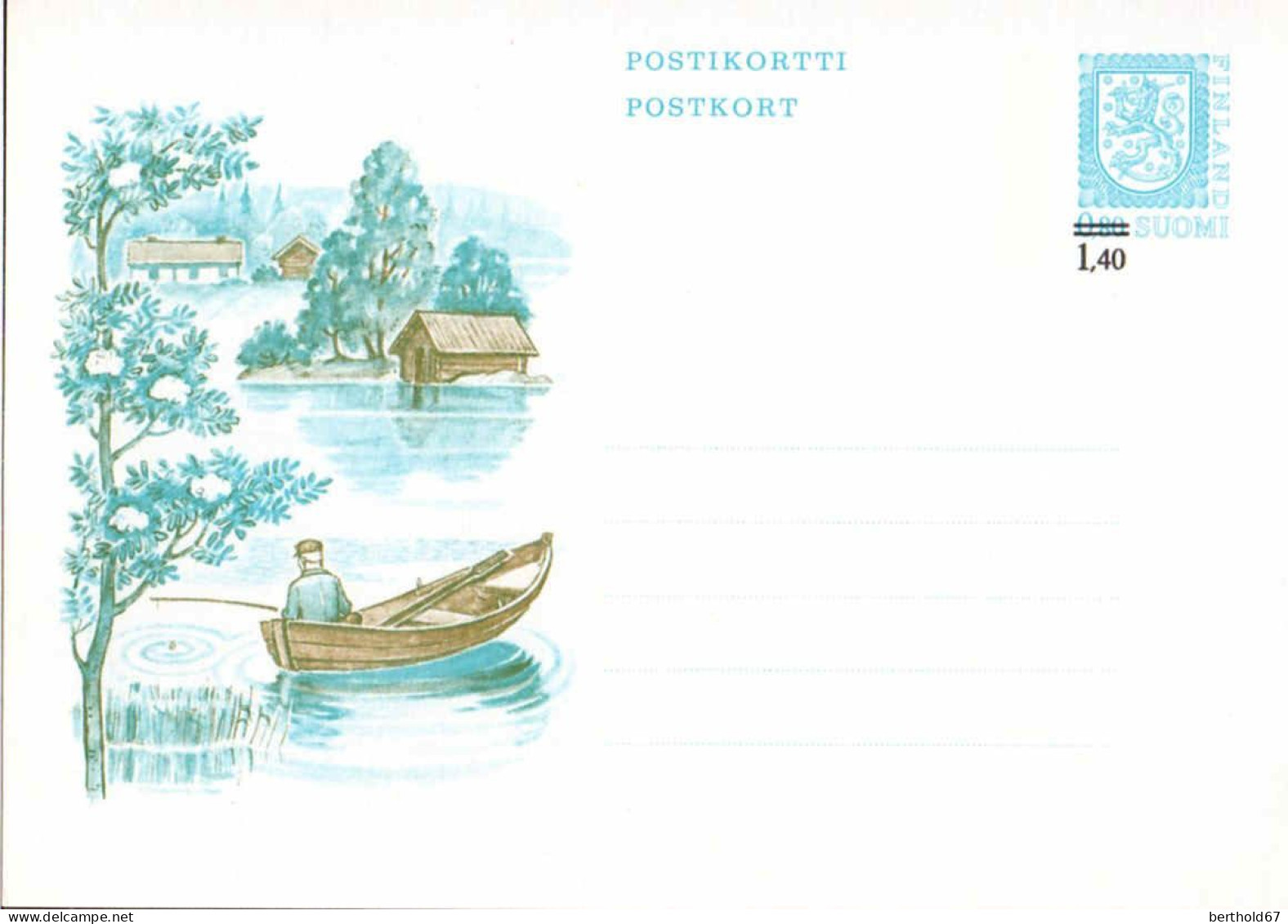 Finlande Entier-P N** Yv:   5-2 Mi: Postikortti Postkort Armoiries 1,40=0,80 - Ganzsachen