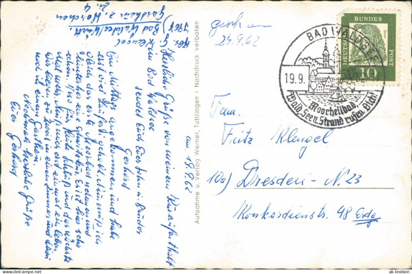 Bad Waldsee Mehrbild-AK Mit 6 Echtfoto-Ansichten 1962  Stempel BAD WALDSEE - Bad Waldsee