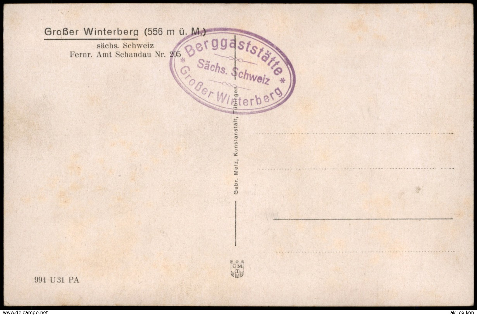 Ansichtskarte Schmilka 2 Bild Großer Winterberg, Wirtschaft 1922 - Schmilka