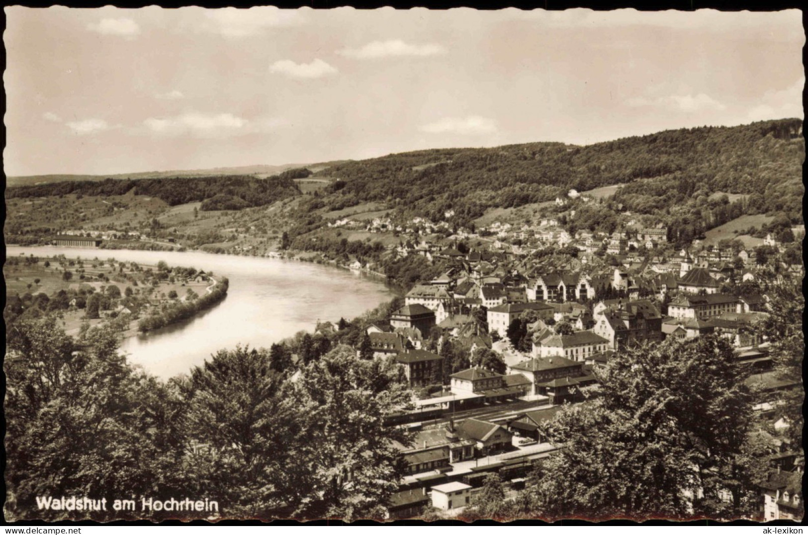 Waldshut-Waldshut-Tiengen Panorama V. Waldshut Am Hochrhein 1960 - Waldshut-Tiengen