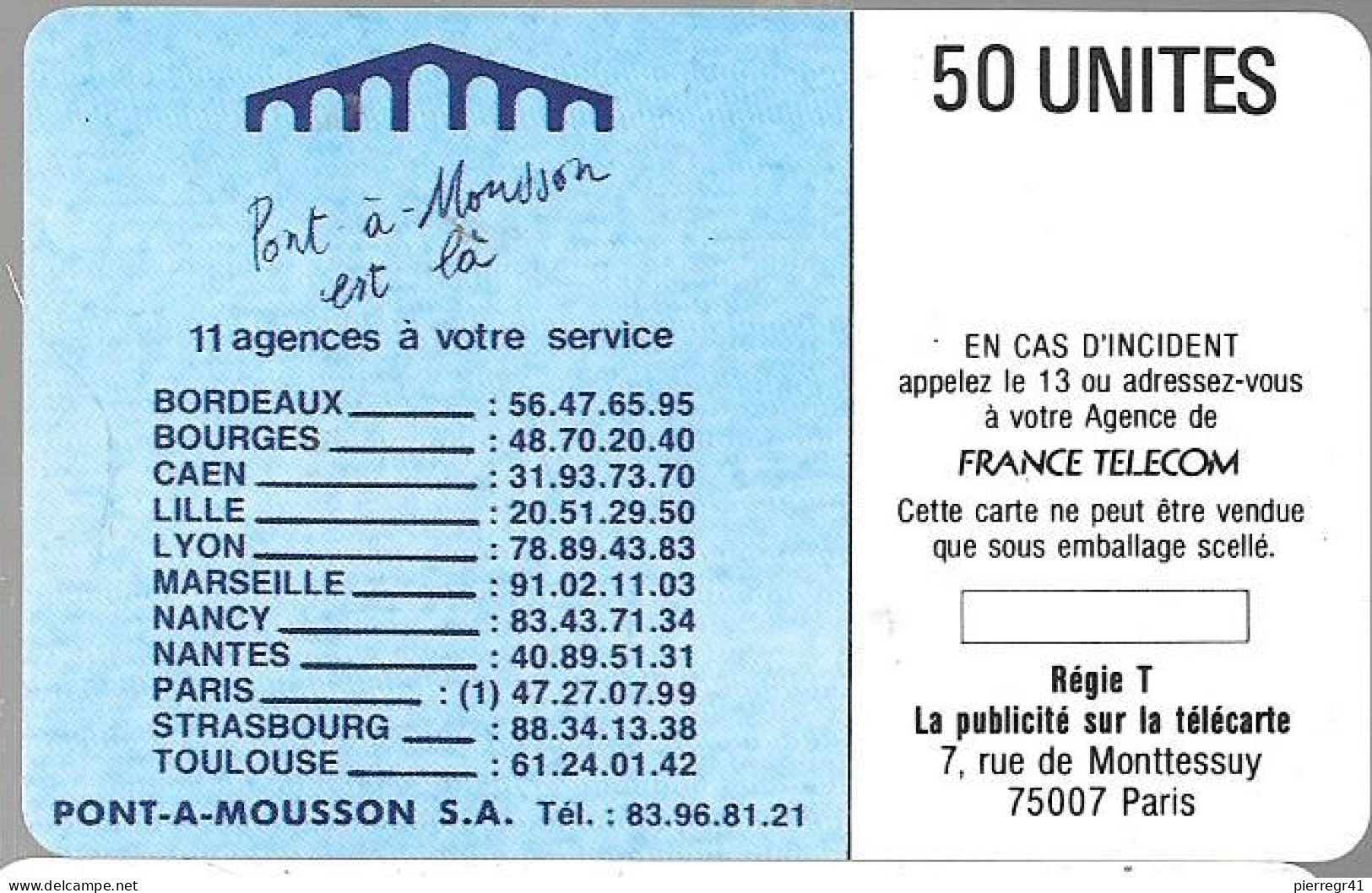 CARTE²°-PUCE-PUBLIC-D44-Avec Logement Puce-¨PONT A MOUSSON-TBE NEUF/RARE - 1988