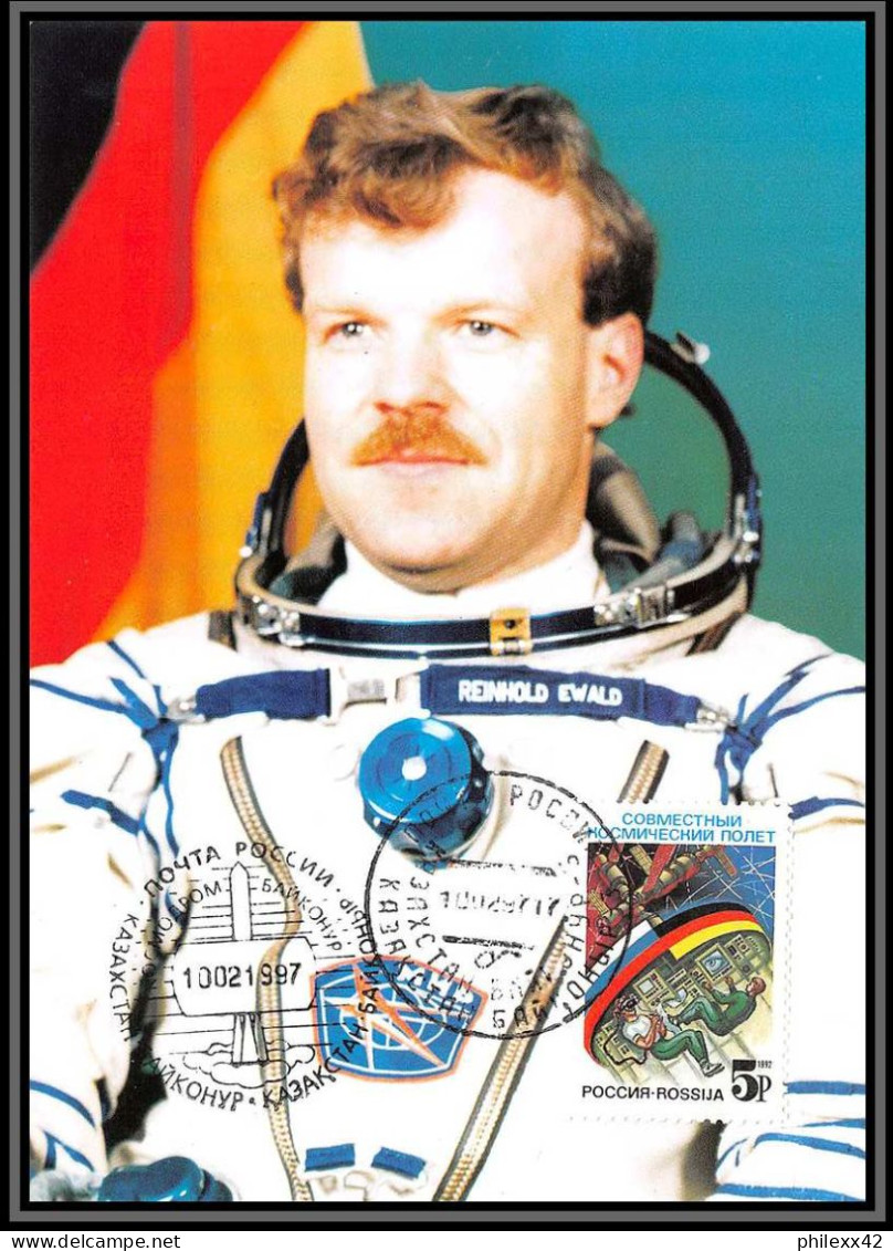 3171 Espace Space Carte Maximum (card) Ewald Russie (Russia Urss USSR) Soyuz (soyouz Sojus) Start TM-25 10/02/1997 - Russie & URSS