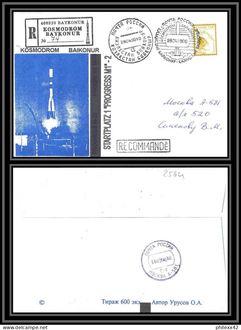 2564 Espace Space Lettre (cover Briefe) Kazakhstan (ka3akctah) 28/4/2000 M1-2 Soyuz (soyouz Sojus) Tirage 600 - Asia