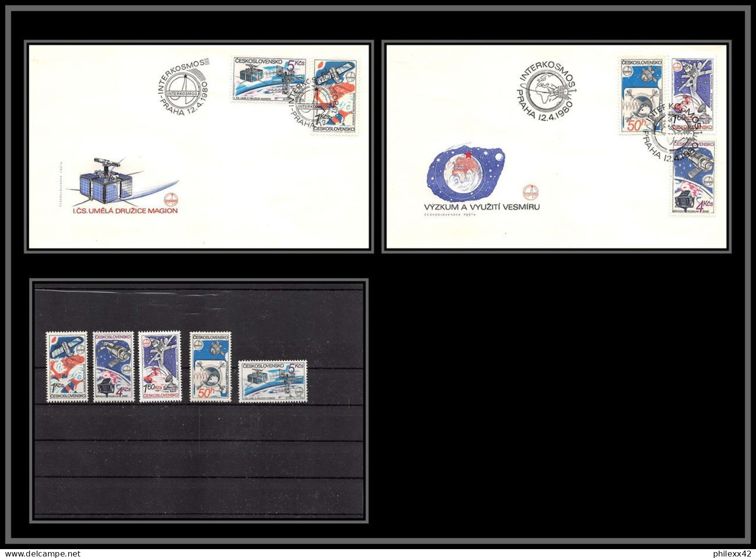 2484 Espace (space Raumfahrt) Lettre (cover Briefe) Russie (Russia) Intercosmos 12/4/1980 Fdc + Mnh ** - Europe