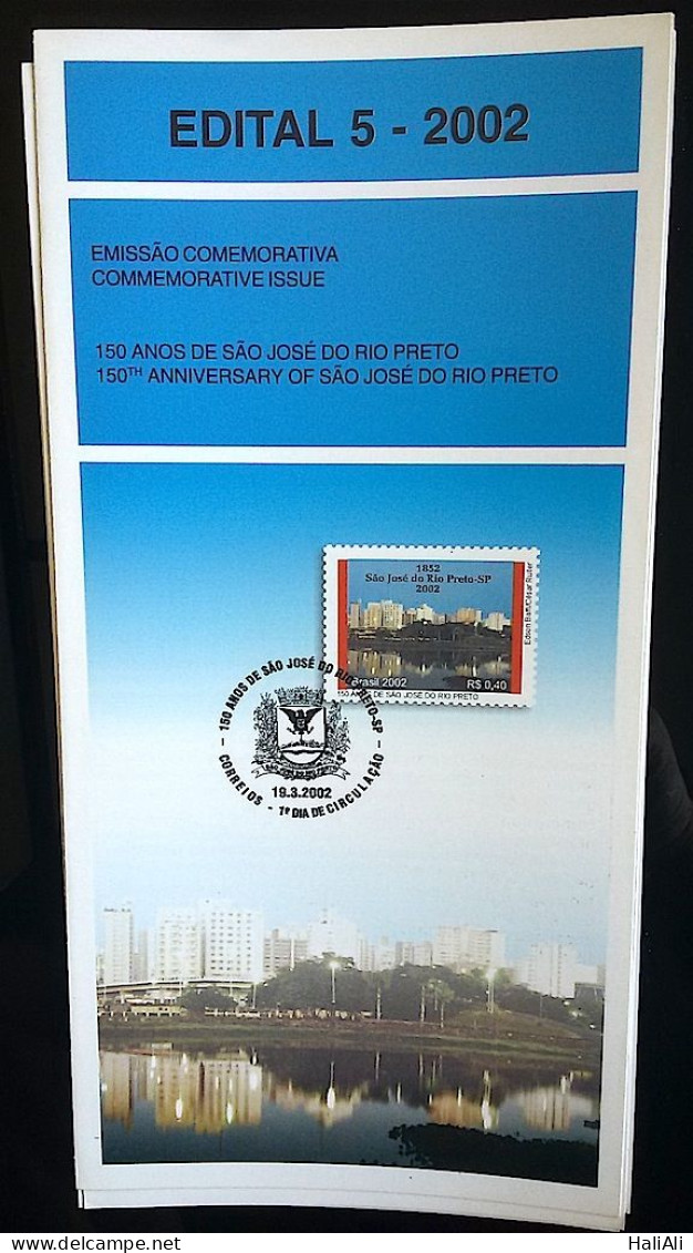 Brochure Brazil Edital 2002 05 Sao Jose Do Rio Preto City Without Stamp - Covers & Documents