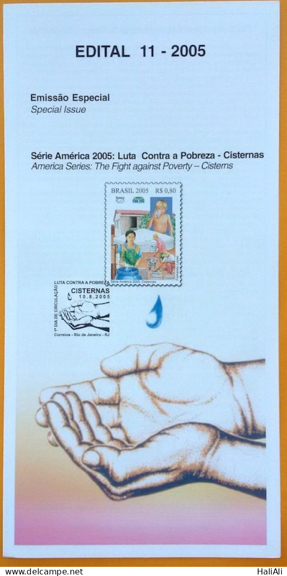 Brochure Brazil Edital 2005 11 Cistern Economy Health Without Stamp - Covers & Documents