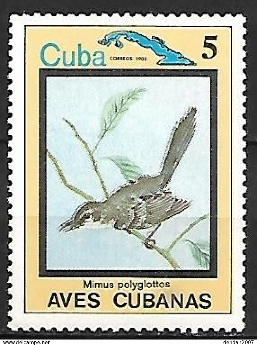 Cuba -MNH ** 1983 :    Northern Mockingbird  -  Mimus Polyglottos - Pájaros Cantores (Passeri)