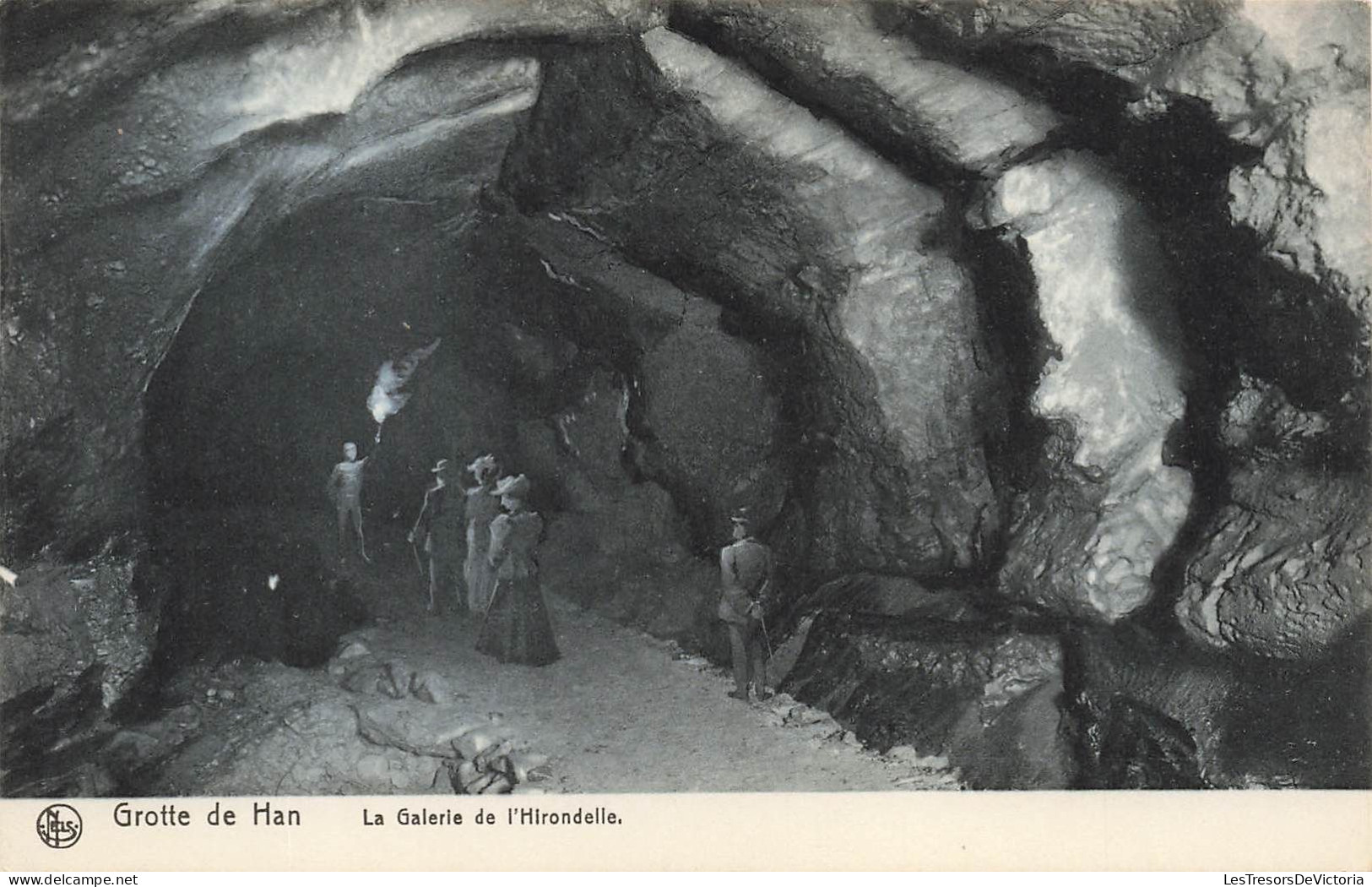 BELGIQUE - Grotte De Han - La Galerie De L'hirondelle - Animé - Carte Postale Ancienne - Rochefort