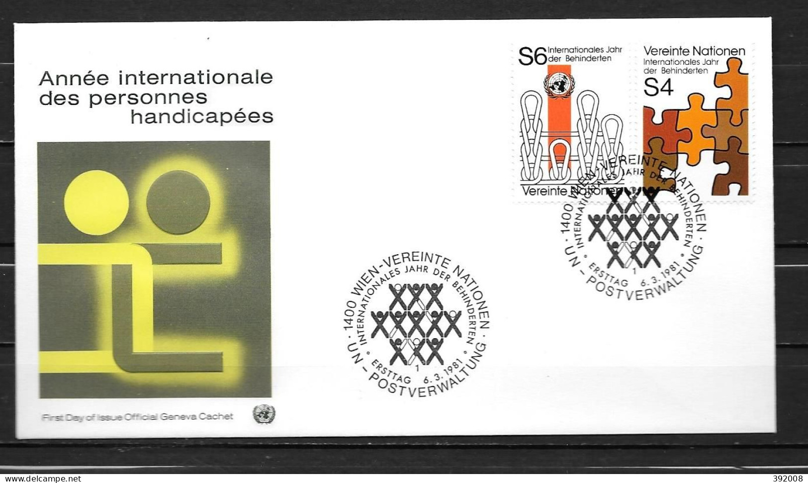 1981 - 17 / 18 - Année Des Personnes Handicapées - 25 - FDC