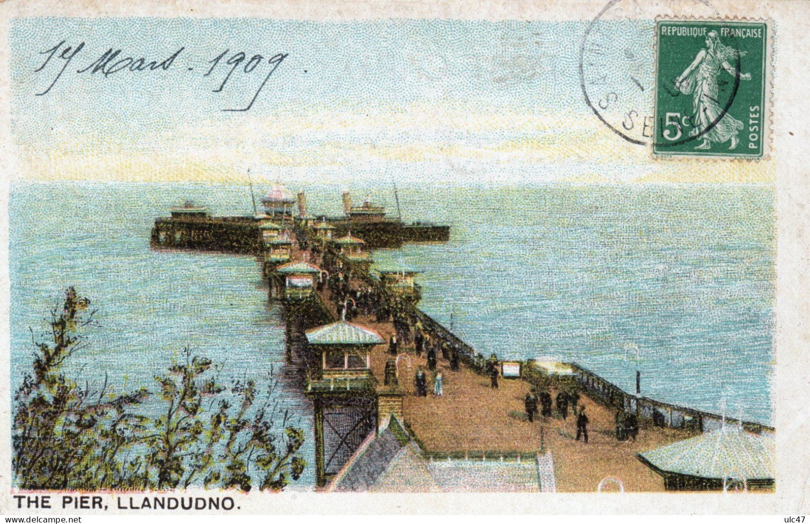 - THE PIER, LLANDUDNO. - Scan Verso - - Caernarvonshire