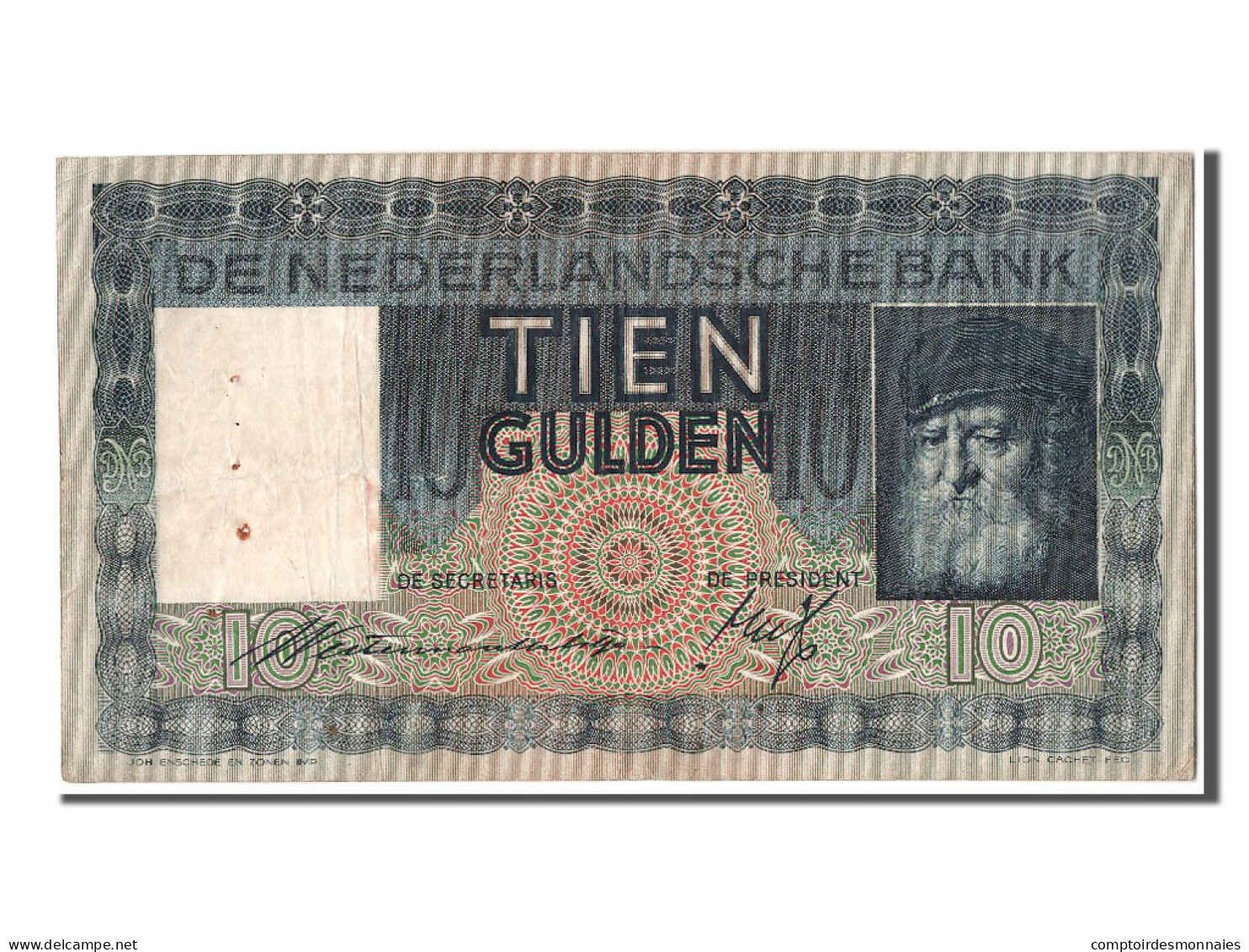 Billet, Pays-Bas, 10 Gulden, 1937, 1937-04-30, TTB - 10 Gulden