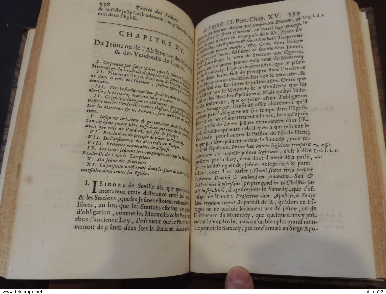 L. THOMASSIN - Traité des jeûnes de l'Église... 1693