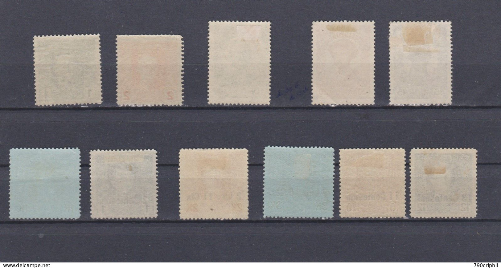 AUSTRIA ÖSTERREICH AUTRICHE 1917  -  11 Timbres Neufs, 4 Timbres Légère Trace De Charnière - Ungebraucht