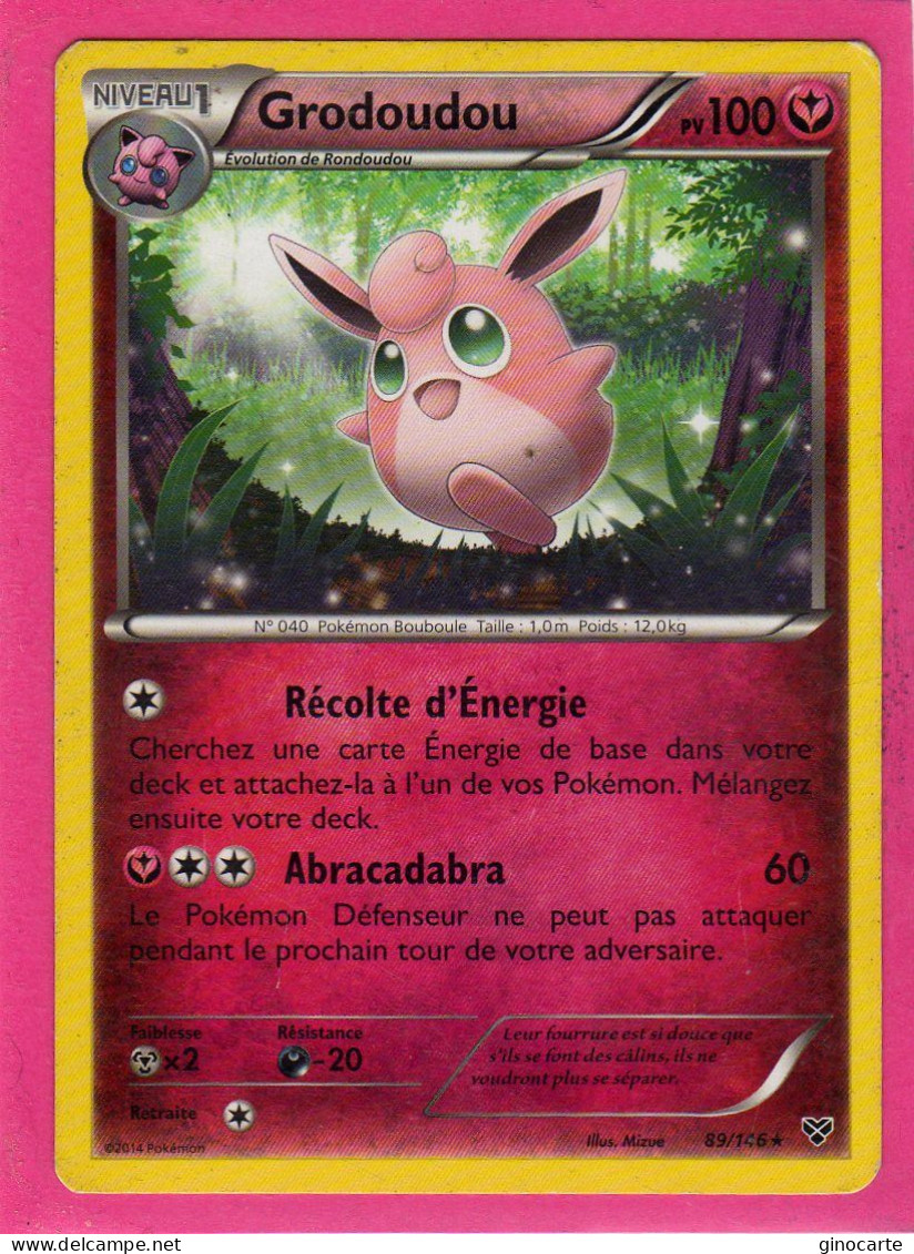 Carte Pokemon Francaise 2014 Xy Xy 89/146 Grodoudou 100pv Occasion - XY