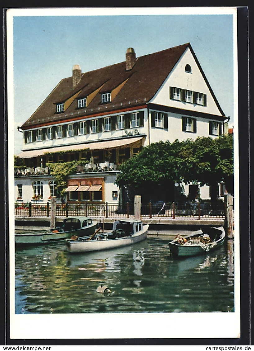 AK Langenargen /Bodensee, Uferpartie Am Hotel Löwen  - Langenargen