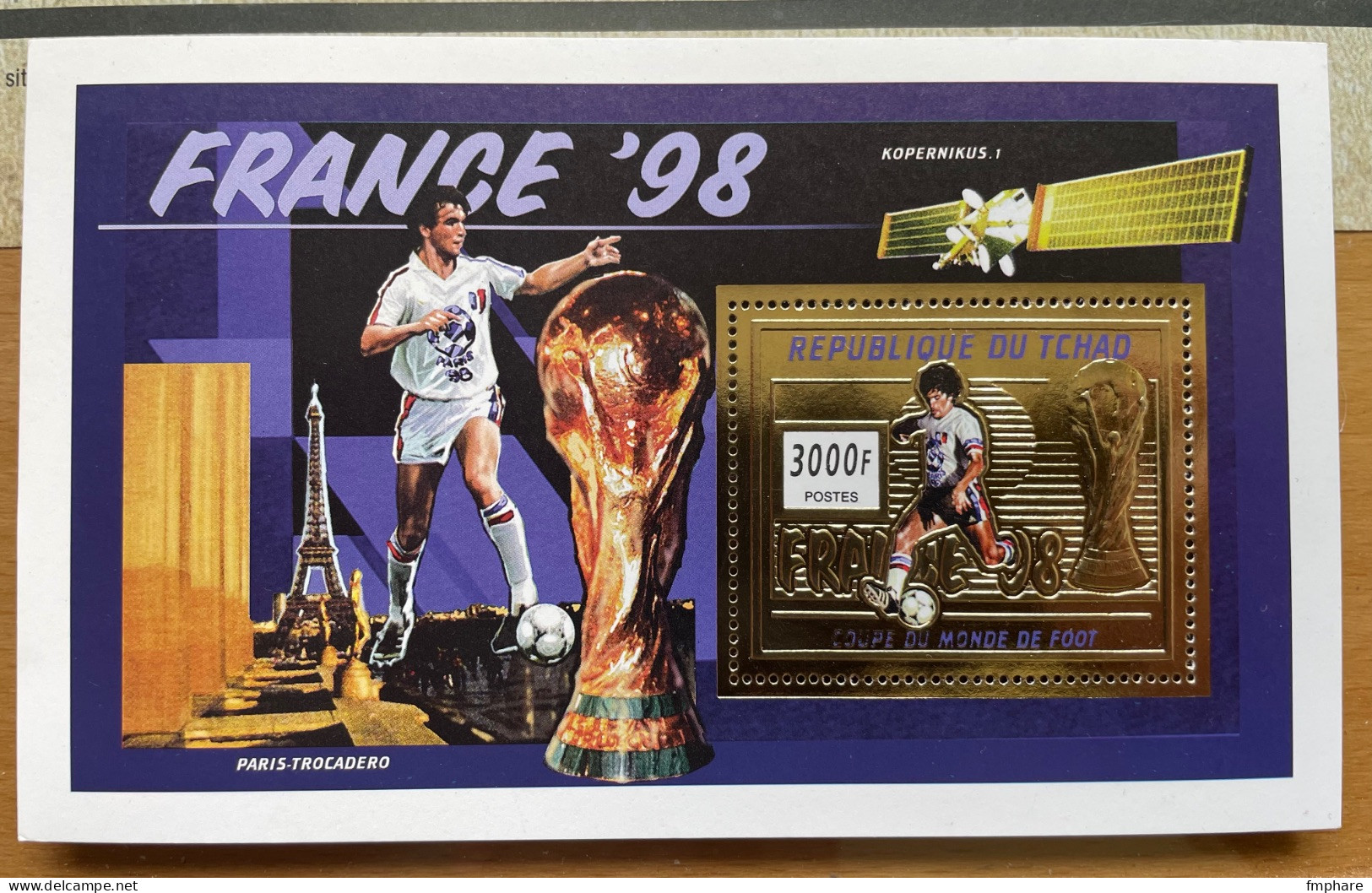 WM98 TCHAD OR 1998 Coupe Du Monde FRANCE Football Soccer NEUF** MNH - 1998 – France