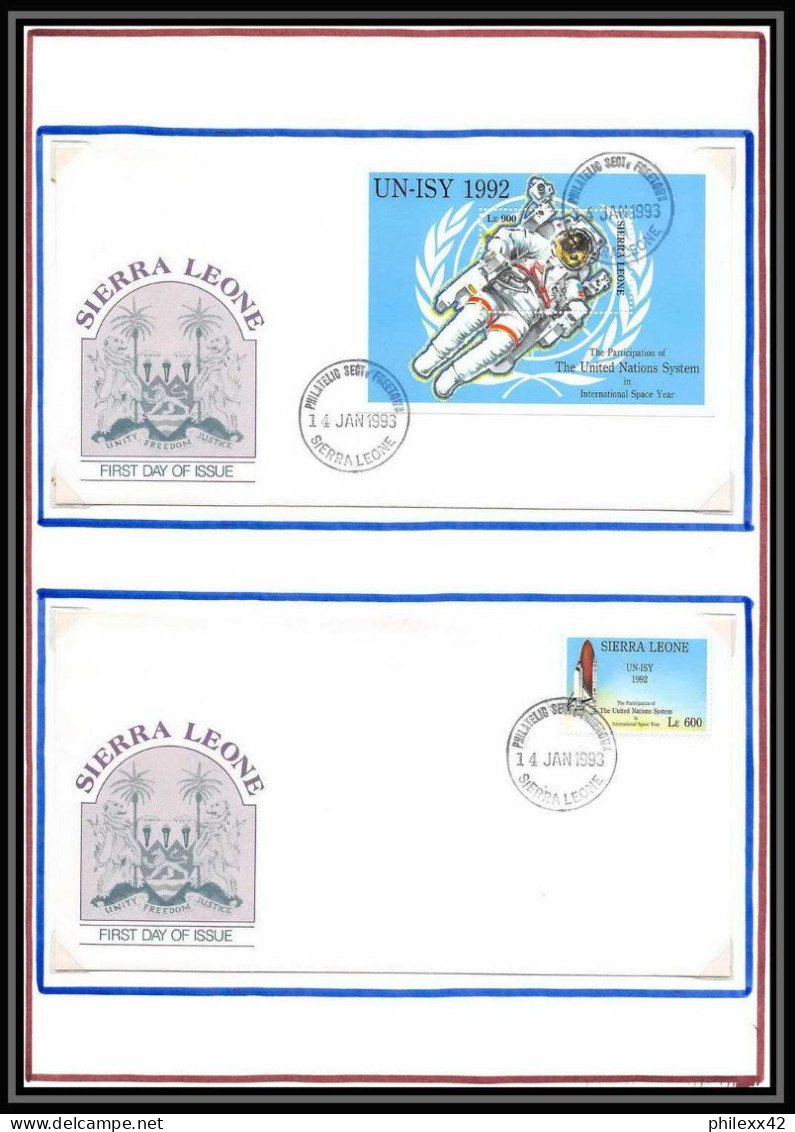 12045 2 Fdc (premier Jour) 1993 Space Year Sierra Leone Espace (space Raumfahrt) Lettre (cover Briefe) - Africa