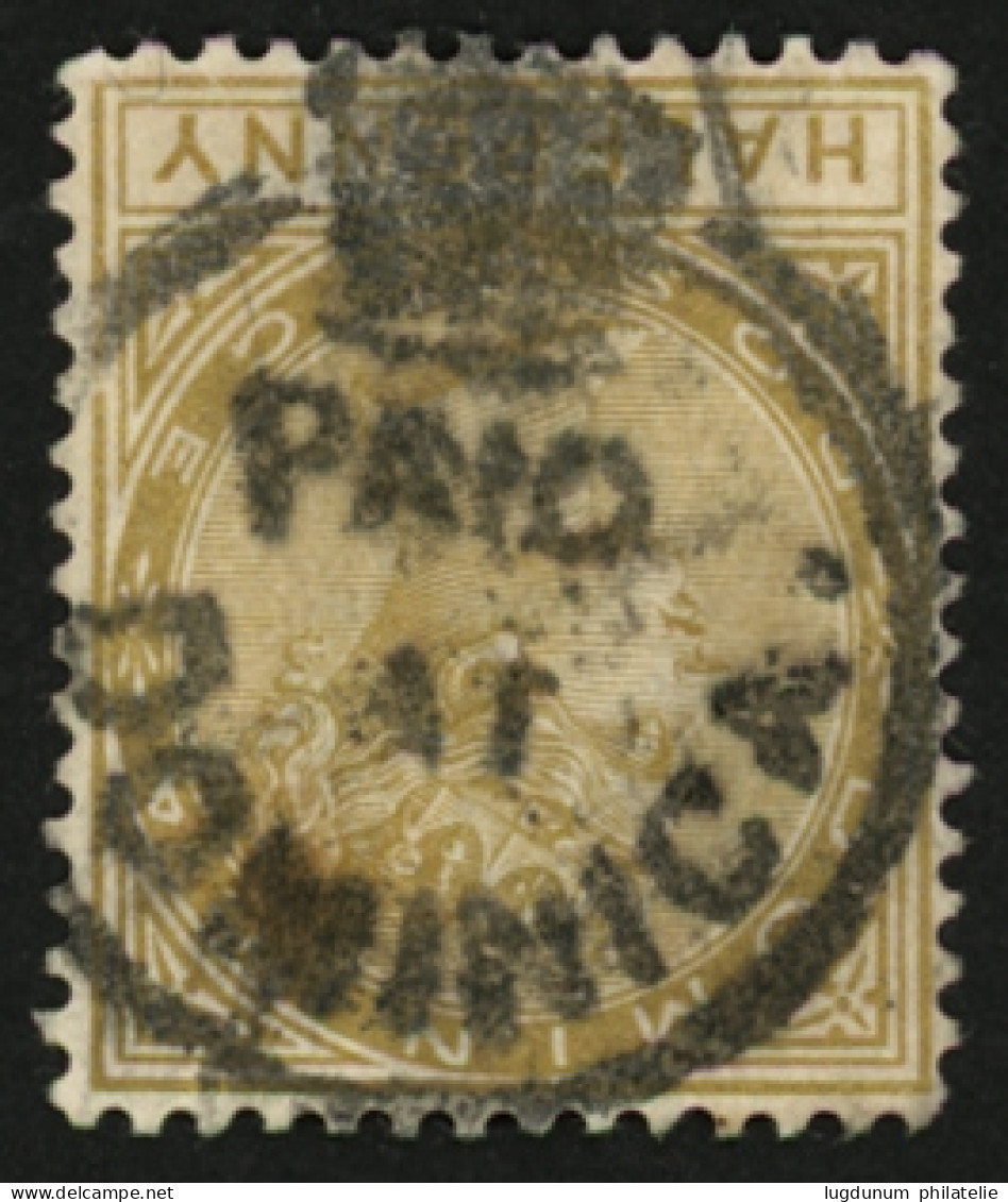 DOMINICA : 1/2d Canc. Crown Circle PAID AT DOMINICA. Superb. - Dominica (...-1978)