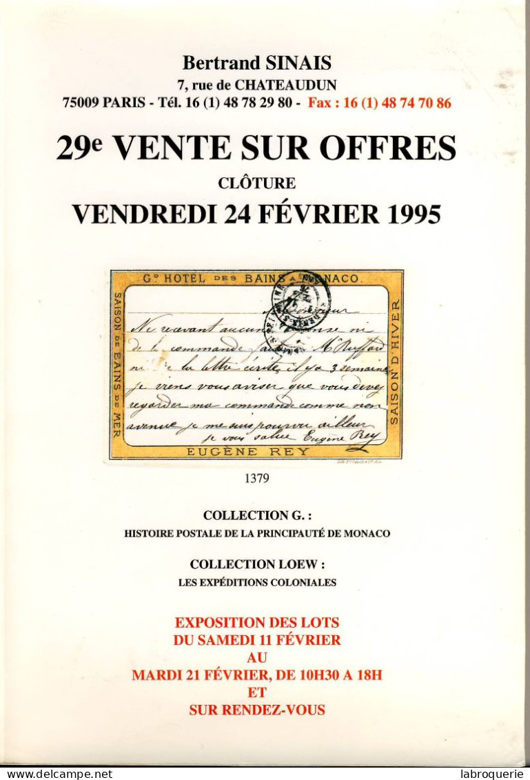 LIT - VO - SINAIS - Vente N° 29 - Rachou - Pompidor (Sage Perforés) - Loew - Catalogues De Maisons De Vente