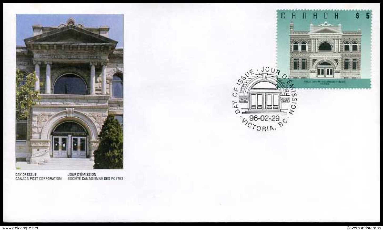 Canada - FDC - Public Library Victoria                                   - 1991-2000