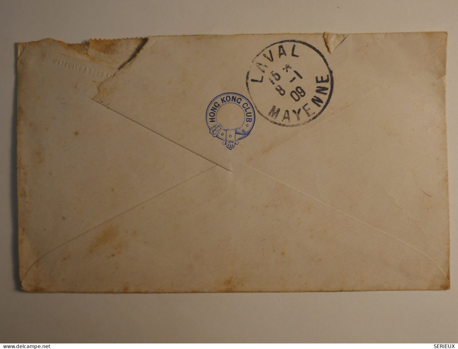 DN6 HONG KONG LETTRE   1903  A LAVAL FRANCE +++ AFFRANCH. INTERESSANT+++ - Briefe U. Dokumente