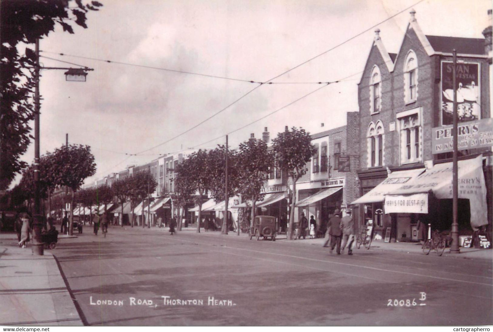 South London Croydon Continental Size 10 X 14 Cm Repro Photo Thornton Heath - Europa